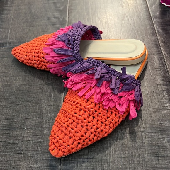 NWOT SPRING STRAW OR PAPER !!HANDMADE  SHOES SIZE 39 best fits size 8 - Picture 6 of 15